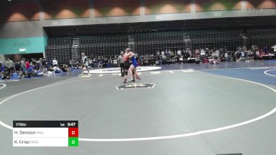 175 lbs Consi Of 32 #2 - Harley Denison, Fernley vs Konnor Crisp, Carson