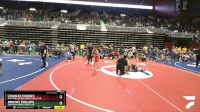 105 lbs Quarterfinal - Charles Hodges, Eastside United Wrestling Club vs Brooks Phillips, Sheridan Wrestling Club