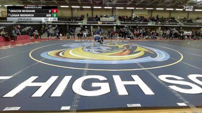 113 lbs 5th Place - Deacon McShane, East Providence vs Logan Medeiros, Barrington