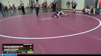 95 lbs Quarterfinal - William Derrenbacher, Gulf Coast Wrestling Club vs Andrew Walters, Arab Youth Wrestling