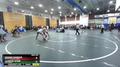 190 lbs Cons. Round 2 - Jovanni Mansour, Granite Hills (El Cajon) vs Cameron Levine, Aliso Niguel