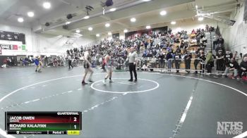 138 lbs Quarterfinal - Richard Kalajyan, Burbank vs Jacob Owen, Servite