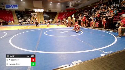 60 lbs Rr Rnd 3 - Brantley Wisdom, Caney Valley Wrestling vs Hudson Newland, Unattached