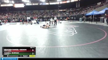 106 lbs Cons. Round 2 - Brayden Rangel-Giesking, Bend Senior vs Farrell Burman, Wasatch