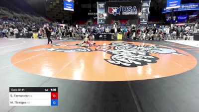 130 lbs Cons 32 #1 - Sofia Fernandez, CA vs Maggie Thielges, ND