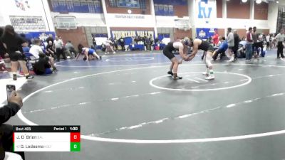 195 lbs Champ. Round 2 - Daniel Ledesma, Holtville vs John O`Brien, Bishop Allemany