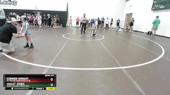 45 lbs Round 3 - Violet Jones, Honey Badger Wrestling vs Conner Wright, Oz Trojan Wrestling Club