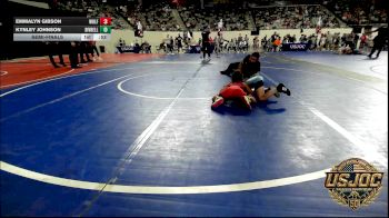 55 lbs Semifinal - Emmalyn Gibson, Wolfpak Wrestling vs Kynley Johnson, Division Bell Wrestling