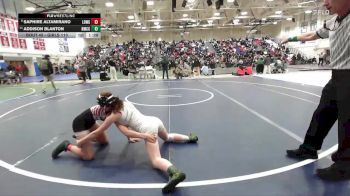 Girls 110 lbs Champ. Round 1 - Addison Blanton, North Monterey County Girls vs Saphire Altamirano, Lowell&nbsp;Girls
