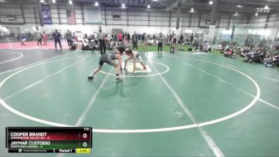 113 lbs Round 3 (4 Team) - Cooper Brandt, SHENANDOAH VALLEY WC vs Jaymar Custodio, GRAPPLERS GARAGE