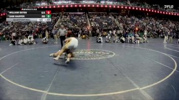 4A 215 lbs Quarterfinal - William Estes, Green Level vs Sam Harper, South Iredell High School