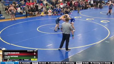 215 lbs Champ. Round 2 - Austin Babcock, Tioga vs Tyler Watkins, Lockport