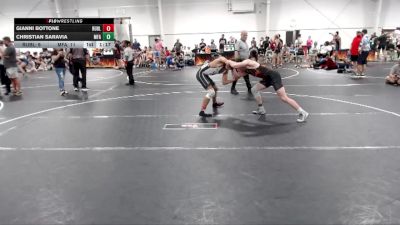 132 lbs Round 3 (4 Team) - Gianni Bottone, Reverence United Black vs Christian Saravia, MF Army