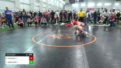 J-85 Mats 13-16 11:15am lbs Consolation - Sanchir Edington, PA vs JAXSON BOUCHER, MI