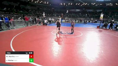 75 lbs Round Of 16 - Maurice Worthy, Cherry Hill West vs John Matter, Yale Street