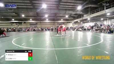 285 lbs Round Of 16 - Preston Wilson, Webb City Youth Wrestling vs Caleb Luker, Apache Youth Wrestling