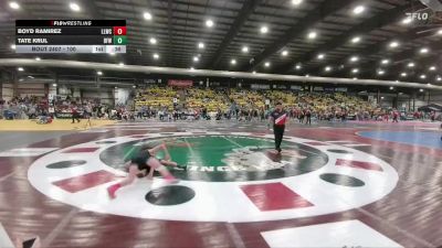 100 lbs Cons. Round 3 - Boyd Ramirez, Lander Legacy Wrestling Club vs Tate Krul, Belle Fourche Wrestling
