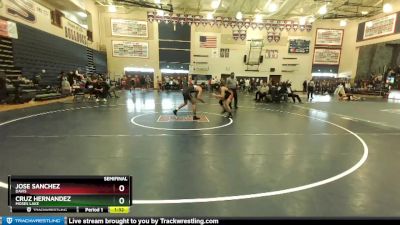 120 lbs Semifinal - Cruz Hernandez, Moses Lake vs Jose Sanchez, Davis