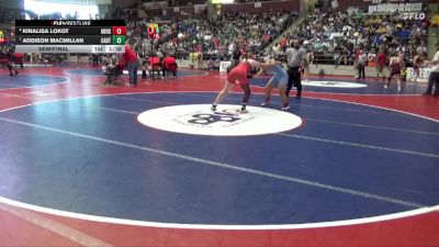 6A 145 lbs Semifinal - Addison Macmillan, CABOT HIGH SCHOOL vs Kinalisa Lokot, Har-Ber