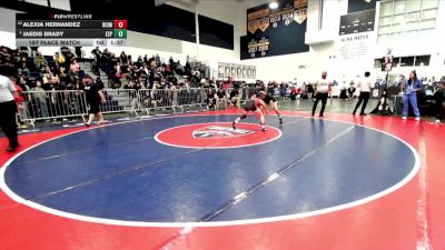 120 lbs 1st Place Match - Jaedis Brady, Esperanza vs Alexia Hernandez, Rio Mesa