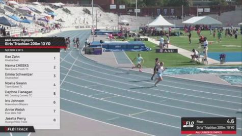 2026 AAU Junior Olympic Games - Youth Girls' 200m, Prelims 2 - Age 10