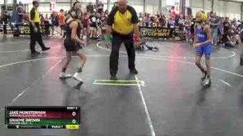 72 lbs Quarterfinals (8 Team) - Graeme Brown, Missouri Gold vs Jake Munsterman, American Gladiators-Red