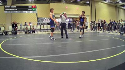 175 lbs Consolation - Jaxen Cooke, Norco HS vs Carson Shaw, Summit WC