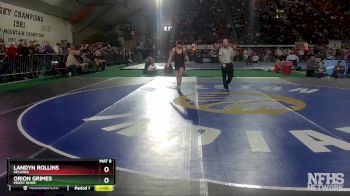2A 120 lbs Cons. Round 1 - Orion Grimes, Priest River vs Landyn Rollins, Kellogg