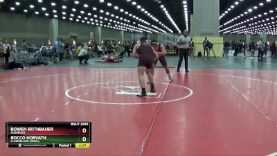 165 lbs Cons. Round 4 - Rocco Horvath, Cumberland (Tenn.) vs Bowen Rothbauer, Augsburg