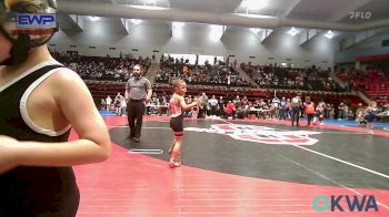 49 lbs Consi Of 16 #2 - Kingston Potilloz, Skiatook Youth Wrestling vs Kyson Overholser, Warrior Wrestling Club