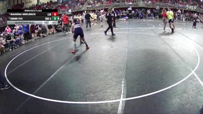138 lbs Quarterfinal - Makena Mielbeck, Crawford Jr. Wrestling vs Emmi Fix, Norris Wrestling Club - Girls