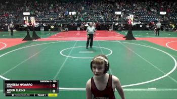 120 lbs Quarterfinal - Aiden Elkins, NRK1 vs Vanessa Navarro, MYW1