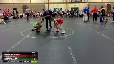 88 lbs Finals (2 Team) - Darrien Curry, North Baltimore WC vs Nicholas Yetzer, Machine Shed WC