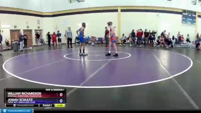 98 lbs 5th Place Match - William Richardson, Roncalli Wrestling Foundation vs Josiah Schultz, Team Jeff Wrestling Club