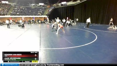 117 lbs Cons. Round 2 - Kade Krusemark, Evansdale Wolves vs Kendrin Van Beek, Iowa