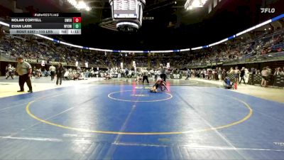 110 lbs Consy 2 - Nolan Coryell, Owen J. Roberts vs Evan Lark, Wyoming Area
