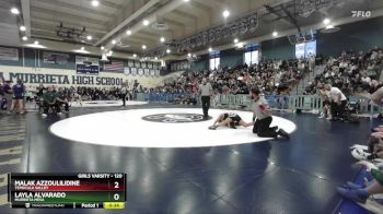 120 lbs 3rd Place Match - Malak Azzoulilidine, Temecula Valley vs Layla Alvarado, Murrieta Mesa