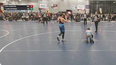 96 lbs Champ. Rd Of 32 - John Weinlein, Wave Wrestling Club vs Luke Sponsel, The Wrestling Academy