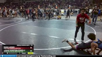 115 lbs Champ. Round 1 - Logan Hunstein-Fowells, Grandview Wolves Wrestling Club vs Evan Larsen, Pikes Peak Warriors Wrestling