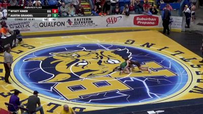 96 lbs Consi Of 16 #1 - Wyatt Kiner, Boiling Springs vs Austin Grandel, Jefferson Morgan