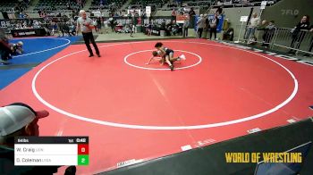 64 lbs Consi Of 8 #2 - William Conner Craig, Lions Wrestling Academy vs Dominik Coleman, Legacy Dragons