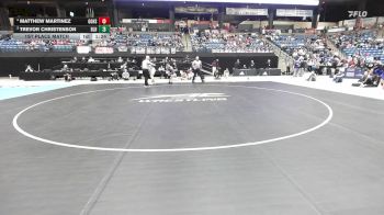 132 lbs 1st Place Match - Matthew Martinez, Goddard HS vs Trevor Christenson, Basehor-Linwood HS