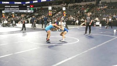 100 lbs Consi Of 8 #2 - Abigail Marquez, Marina (SS) vs Aliah Bertalotto, Turlock (SJ)