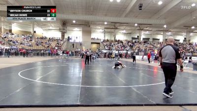 AA 113 lbs 5th Place Match - Micah Howe, Clarksville High School vs Bryson Church, Dobyns Bennett High School