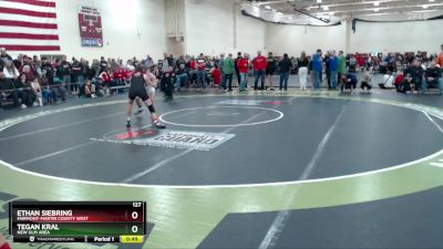 127 lbs Cons. Round 2 - Ethan Siebring, Fairmont-Martin County West vs Tegan Kral, New Ulm Area