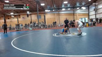 184 lbs Round 1 (6 Team) - Russell Noah, Eastern Oregon University (OR) vs Jacob Arellano, Westcliff