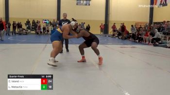 285 lbs Quarterfinal - Chris Island, Vacaville vs Legend Matautia, Punahou