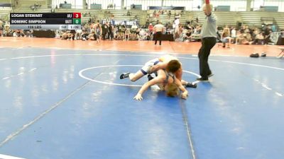 126 lbs Rr Rnd 3 - Logan Stewart, Average Joes - HSB vs Dominic Simpson, BattleHawks - HSB