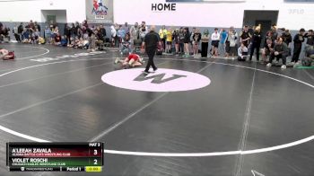 102 lbs Quarterfinal - A`leeah Zavala, Alaska Battle Cats Wrestling Club vs Violet Roschi, Chugach Eagles Wrestling Club