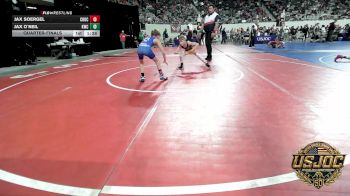 64 lbs Quarterfinal - Jax Soergel, Choctaw Ironman Youth Wrestling vs Jax O`Neil, Keystone Wrestling Club